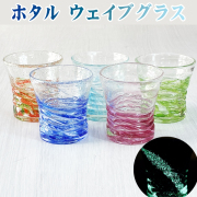 琉球ガラス ロックグラス 焼酎グラス 誕生日 プレゼント 蛍石入り ホタルウェイブグラス