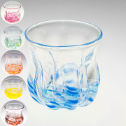 琉球ガラス グラス コップ 誕生日 冷茶グラス プレゼント おしゃれ 沖縄 お土産 ギフト ビールグラス ビアグラス さざ波モール丸グラス