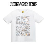 沖縄 Tシャツ 親子お揃い キッズ ペア お土産 半袖 綿100% コットン JAM MARKET OKINAWA TRIP / OKINAWA MAP