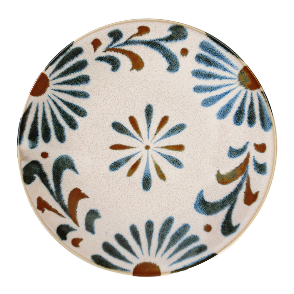 沖縄 お皿 食器 お土産 南国 かりゆし やちむん 和食器 プレート 平皿 丸皿 大皿 おしゃれ 贈り物 贈答品 ギフト 南国風食器 かりゆしシリーズ 洋尺皿