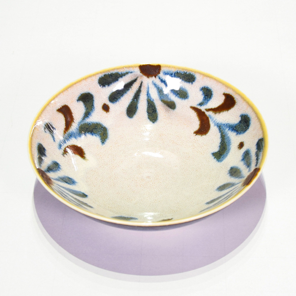 沖縄 お皿 食器 お土産 お取り寄せ 南国 かりゆし やちむん 和食器 おしゃれ 中鉢 おしゃれ 贈り物 贈答品 南国風食器 かりゆしシリーズ KT4.5丼