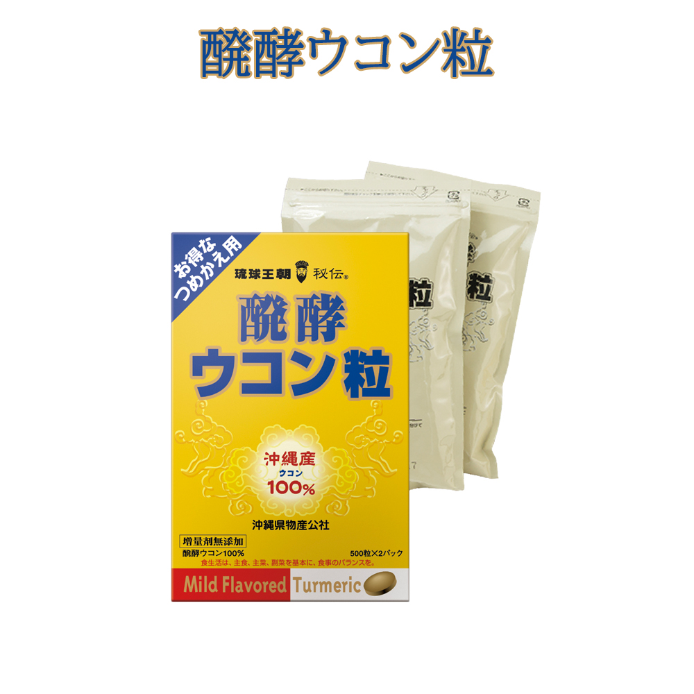発酵ウコン100% 粒状 クルクミン 増量剤無添加 ウッチン サプリメント お酒好き 美容 健康 醗酵ウコン粒 1000粒