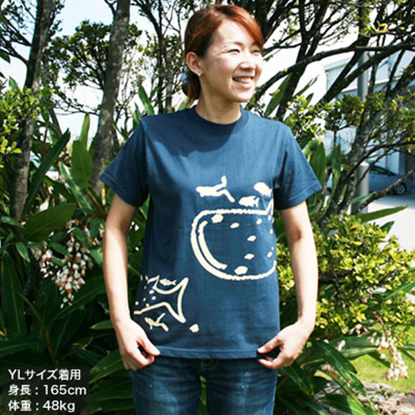 沖縄 Tシャツ 親子お揃い メンズ レディース ペア お土産 半袖 綿100% コットン JAM MARKET ジンベエザメ