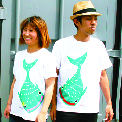 沖縄 Tシャツ 親子お揃い メンズ レディース ペア お土産 半袖 綿100% コットン JAM MARKET ジンベエシリーズ