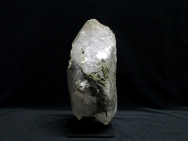 希少！カテドラル エピドートインクォーツ 天然水晶 原石 台付【鬮石】