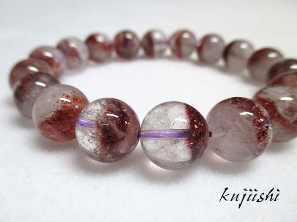 レピドクロサイトインクォーツ（ファイヤークォーツ）水晶ブレスレット