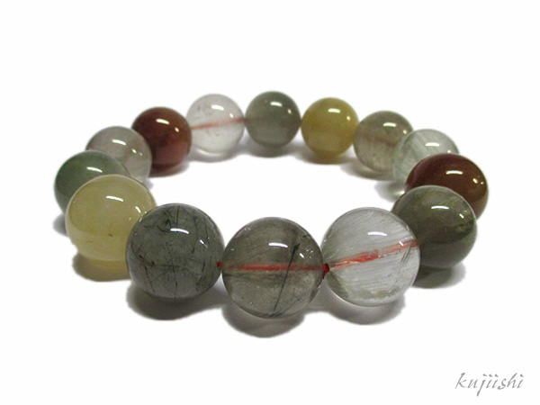 ルチル ガーデン ミックスクォーツ 水晶ブレスレット販売【鬮石】