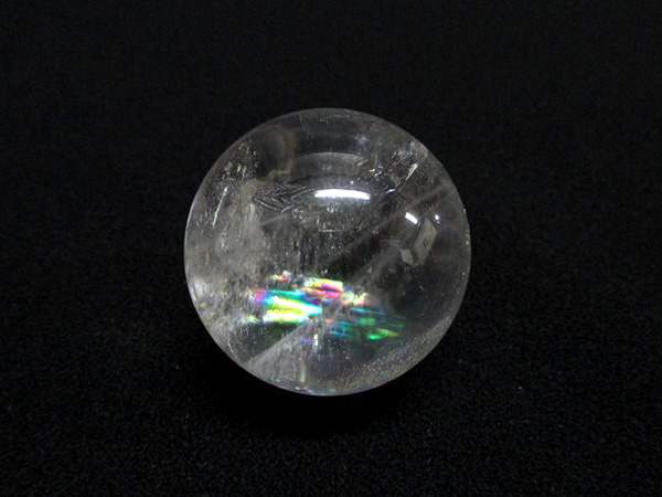 【高品質】 天然水晶 レインボークォーツ(虹入り) ブラジル産 丸玉 天然石専門店【鬮石】