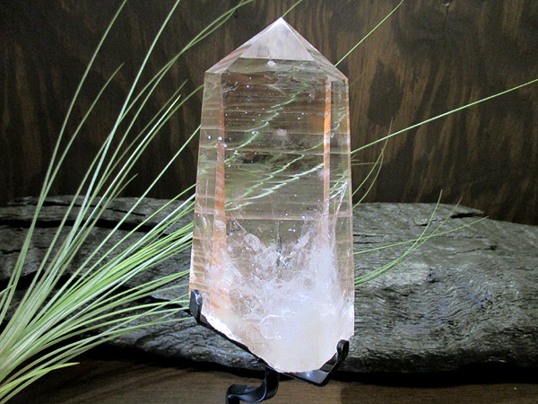 天然水晶　レインボー（虹入り）　クォーツ　水晶　ポイント　ブラジル　ゴイアス州　【最高品質】　鬮石（くじいし）　kujiishi