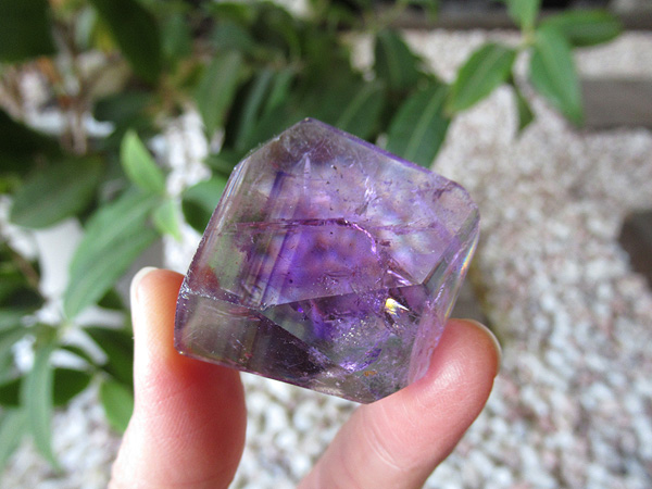 アメジストエレスチャルクォーツ ポリッシュ ポイント マダガスカル産 天然石