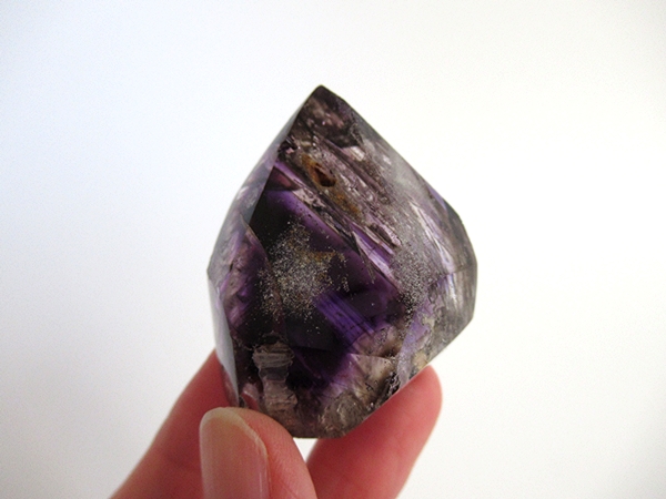 アメジストエレスチャルクォーツ ポリッシュ ポイント マダガスカル産 天然石