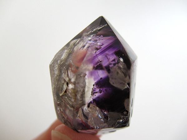 アメジストエレスチャルクォーツ ポリッシュ ポイント マダガスカル産 天然石