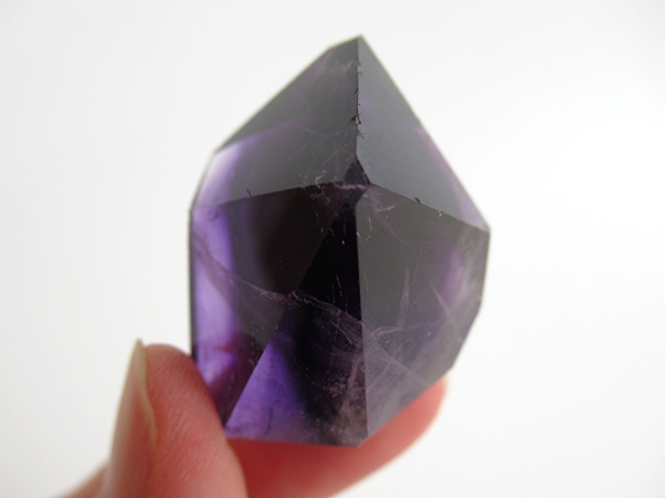 アメジストエレスチャルクォーツ ポリッシュ ポイント マダガスカル産 天然石