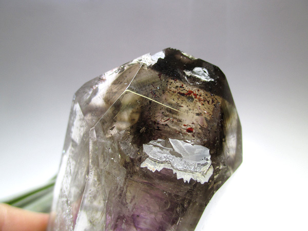 水入りアメジストエレスチャル（スーパーセブン）原石ポリッシュ  