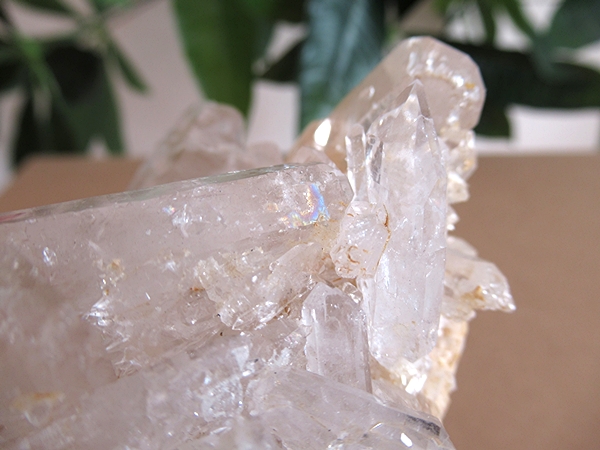 アーカンソー州産 アデュラリアインクォーツ 原石 水晶クラスター