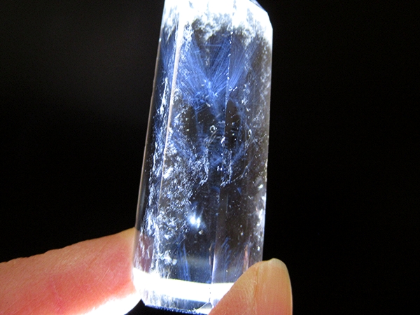 ブルーニードル ハイダウェイクォーツ エンジェルラダー 天然水晶