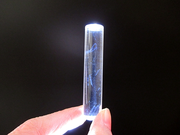 ブルーニードル ハイダウェイクォーツ エンジェルラダー 天然水晶 円柱