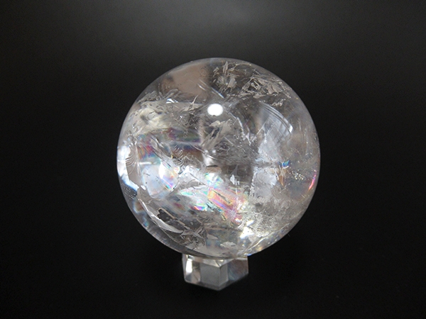 ブラジル バイーア州産 レムリアンシードクリスタル レインボークォーツ 丸玉