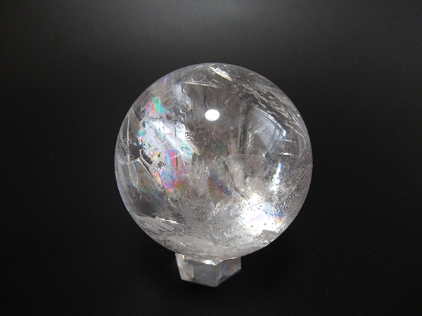 ブラジル バイーア州産 レムリアンシードクリスタル レインボークォーツ 丸玉