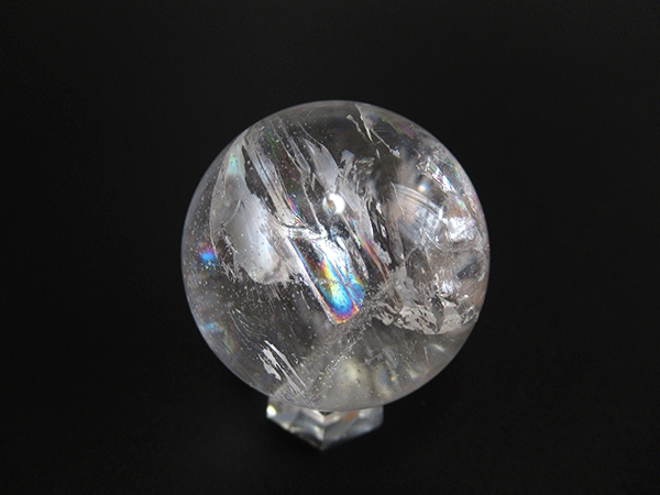 約80g‼️虹入り‼️レムリアン水晶 丸玉 レムリアンシード カット しずく型 置き物 80g キラキラ 虹入り