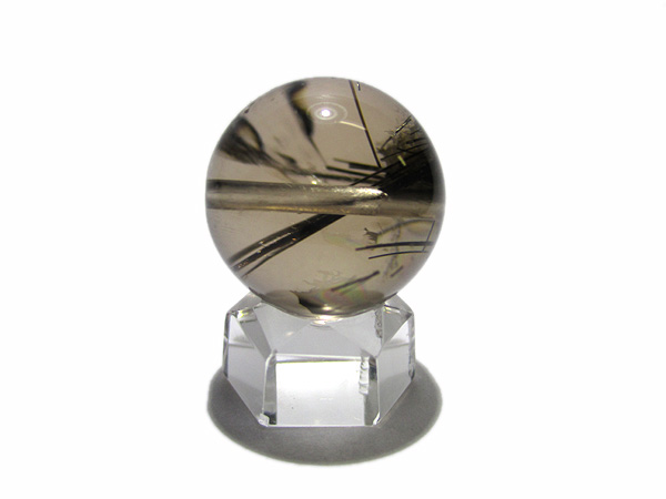 高品質 ブラックトルマリンインクォーツビーズ 水晶 約20mm 天然石販売