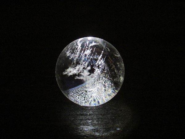 ブルーエンジェルラダー（ハイダウェイクォーツ）天然水晶丸玉