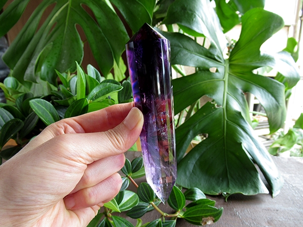 バイーア産 アメジストヴォーゲルワンド 両剣水晶 ダブルポイント