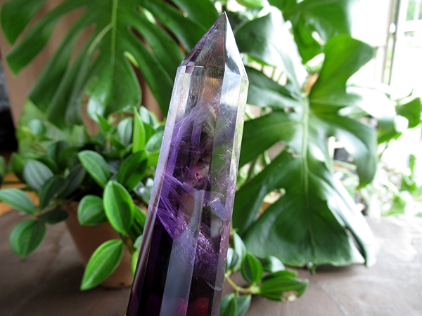 バイーア産 アメジストヴォーゲルワンド 両剣水晶 ダブルポイント