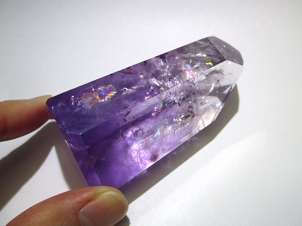 ブラジル産 アメジスト ポイント ポリッシュ 紫水晶 通販 天然石専門店 販売