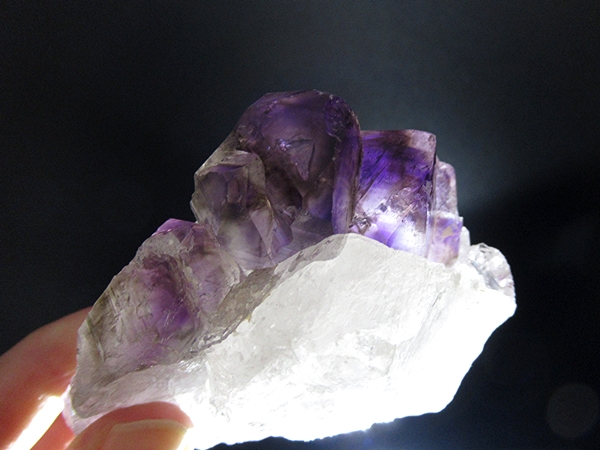 アメジストエレスチャルクォーツ 原石 コンゴーニャス産 天然石