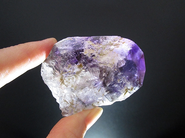 アメジストエレスチャルクォーツ 原石 コンゴーニャス産 天然石