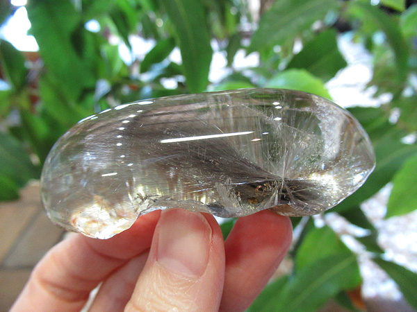 ブラジル産プラチナルチルポリッシュ プラチナクォーツ(ブルッカイト＆ルチル) 水晶 ポリッシュ 販売/天然石