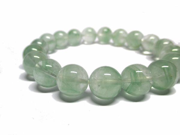 天然石　グリーンファントムクォーツ　ブレスレット　ブレス forestblue_3842