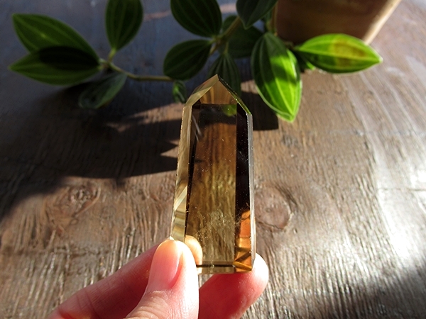高品質 天然シトリンクォーツ ポリッシュ ポイント 黄水晶 マダガスカル産