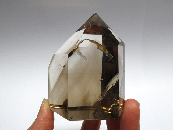 高品質 ナチュラルスモーキーシトリン 水晶ポイント マダガスカル産