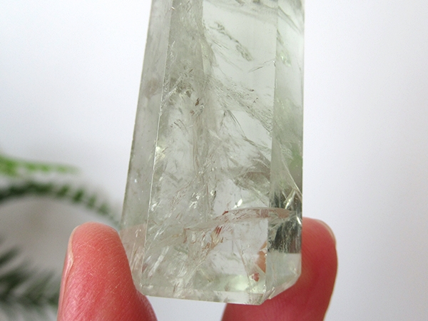 プラシオライト グリーンアメジスト 水晶 ポイント | 天然石専門店【鬮石】