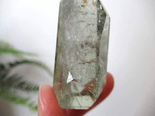 プラシオライト グリーンアメジスト 水晶 ポイント | 天然石専門店【鬮石】