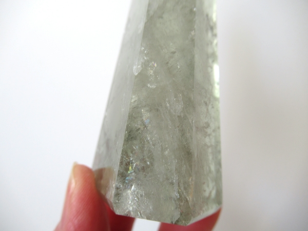 プラシオライト グリーンアメジスト 水晶 ポイント | 天然石専門店【鬮石】