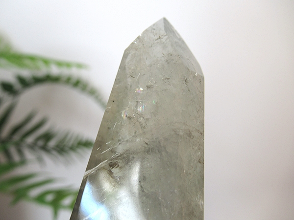 プラシオライト グリーンアメジスト 水晶 ポイント | 天然石専門店【鬮石】