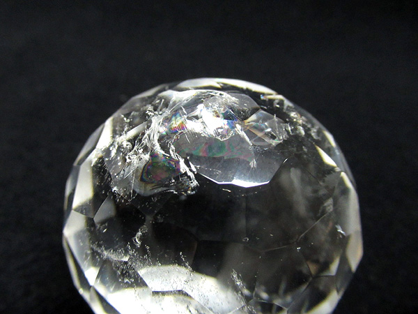 ミラーボールカット水晶 約46mm 丸玉 | 天然石専門店【鬮石】