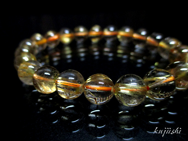 ルチルクォーツ ブレスレット 約8mm 天然石専門店 【鬮石】