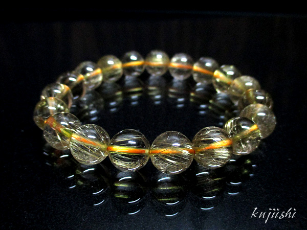 ルチルクォーツ ブレスレット 約10mm 天然石専門店 【鬮石】