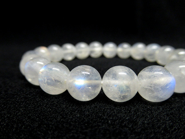 レインボームーンストーン ブレスレット 約9～9.5mm 天然石販売専門店/鬮石 