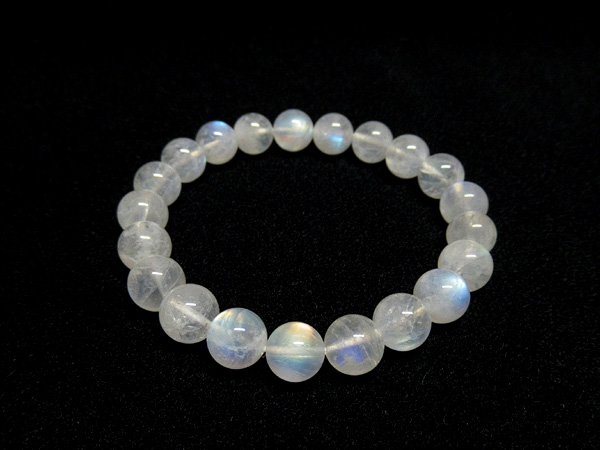 レインボームーンストーン ブレスレット 約9～9.5mm 天然石販売専門店/鬮石 