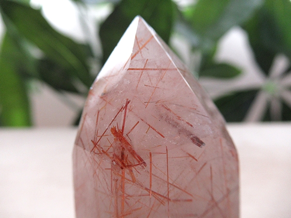 ルチルクォーツ 水晶 ポリッシュ ポイント マダガスカル産