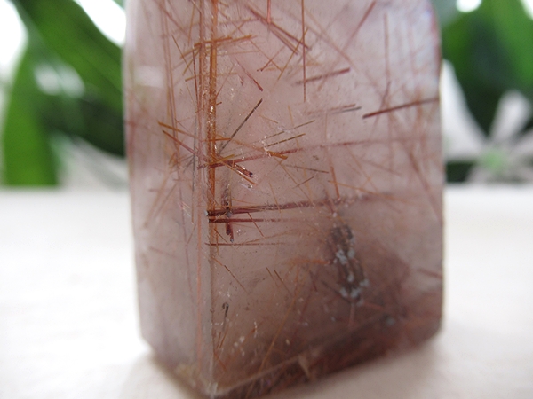 ルチルクォーツ 水晶 ポリッシュ ポイント マダガスカル産