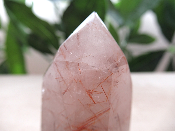 ルチルクォーツ 水晶 ポリッシュ ポイント マダガスカル産