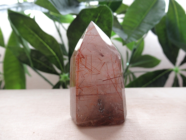 ルチルクォーツ 水晶 ポリッシュ ポイント マダガスカル産