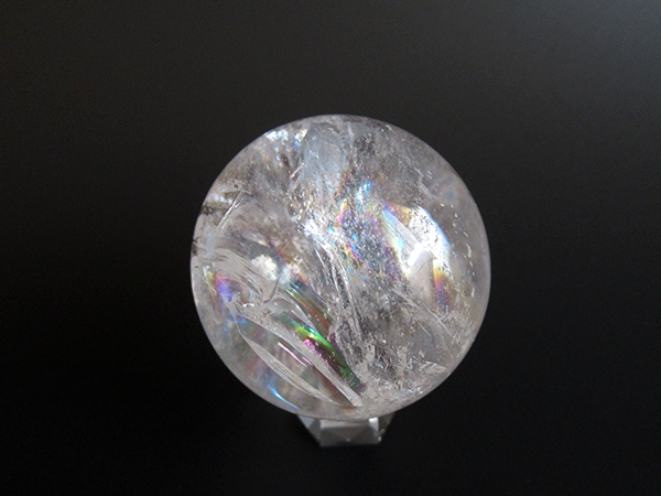 コリント産 レインボークォーツ 水晶 丸玉 ミナスジェライス州