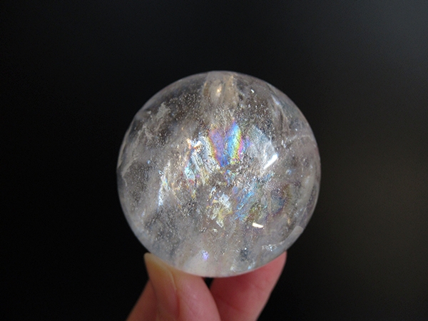 コリント産 レインボークォーツ 水晶 丸玉 ミナスジェライス州